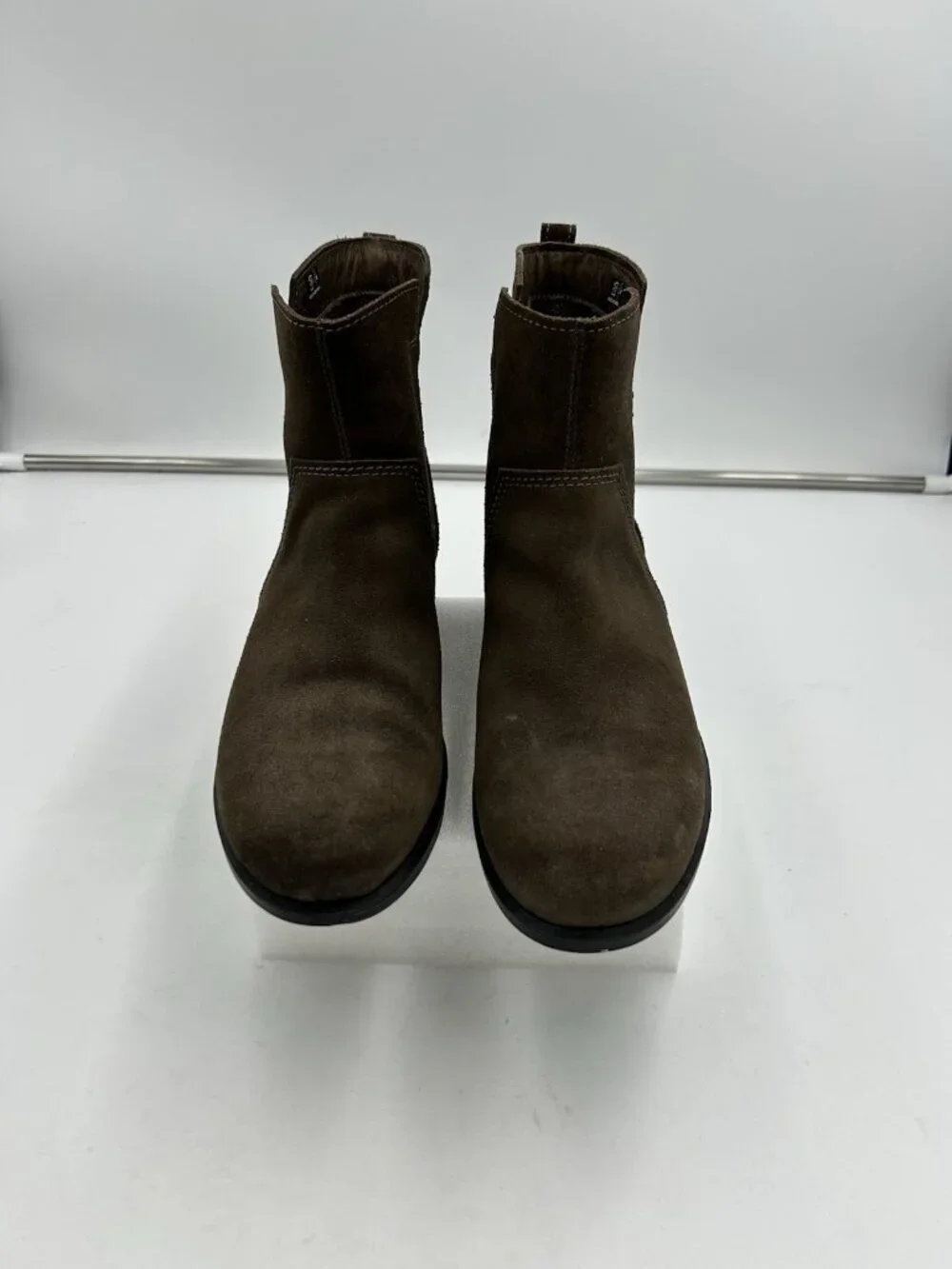 ECCO Touch 15 Brown Suede Chelsea Ankle Boots Comfort Pull On EU 40 US 9-9.5 NEW